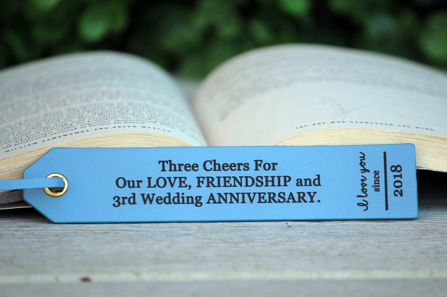 Personalized Leather Bookmark,Book Lover, Christmas Gift for Readers, 3 Year Leather Anniversary,Favorite Quote,Bible Scripture