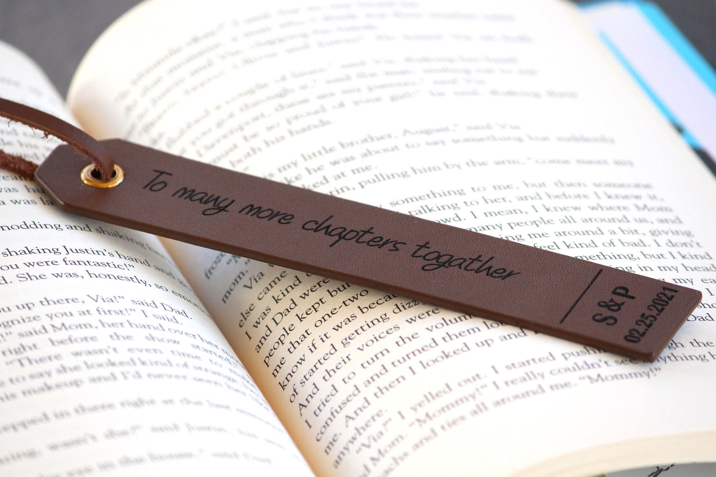 Personalized Leather Bookmark,Book Lover, Christmas Gift for Readers, 3 Year Leather Anniversary,Favorite Quote,Bible Scripture