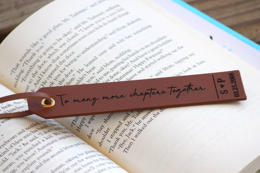 Personalized Leather Bookmark, Customized Gift, Book Lover, Gift for Readers - Birthday - Anniversary - Unique Groomsmen, Fathers Day Gifts