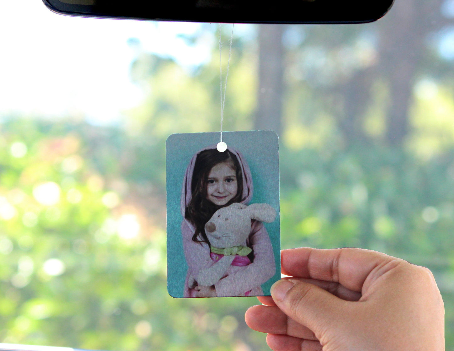 Custom Metal Car Ornaments, Hanging Car Photo Gift – Personalized with Your Message and Picture