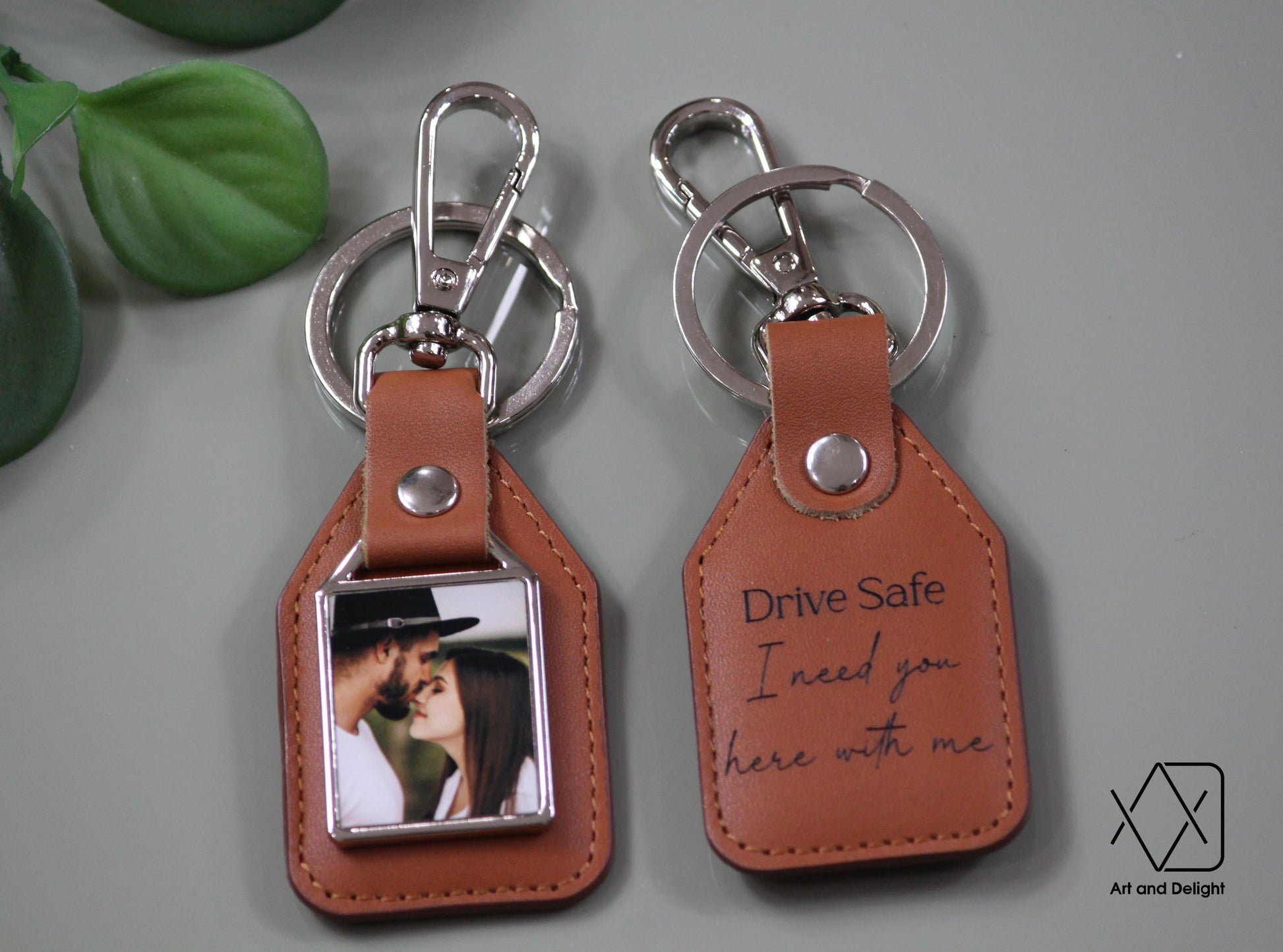 Personalized Leather Keychain