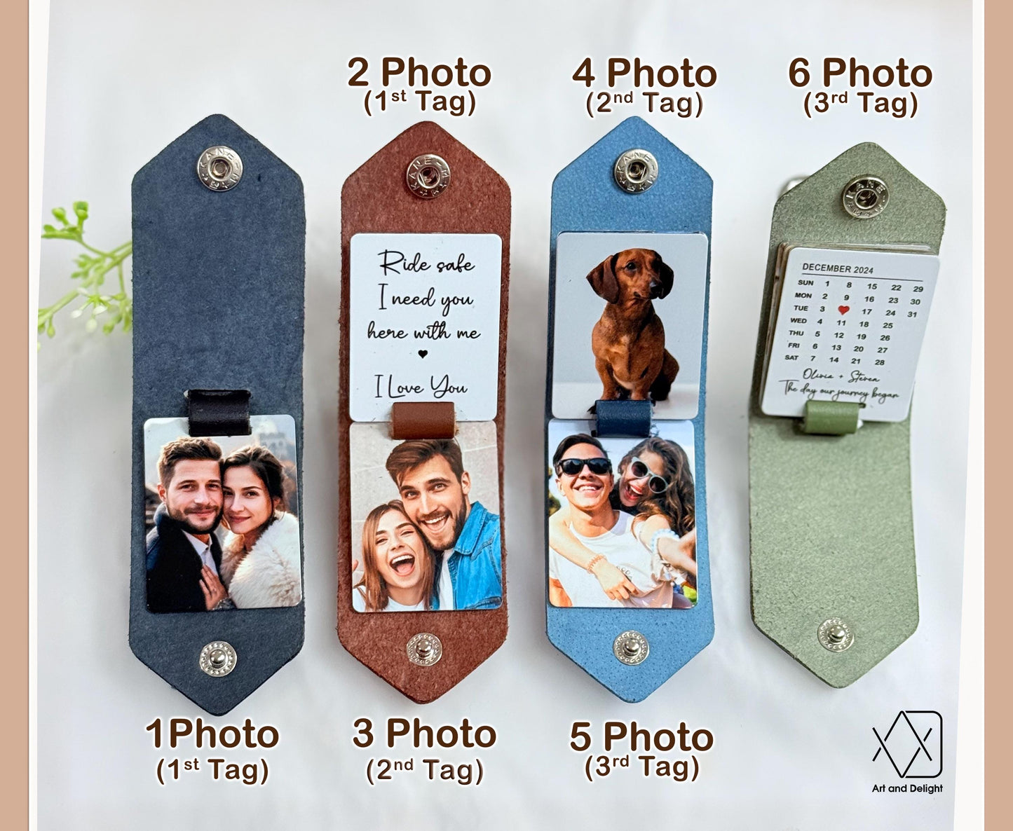 Man accessory Leather keychain with photo, unique photo gift ideas for men, 1st Dating Date, Drive Safe Keychains, Christmas