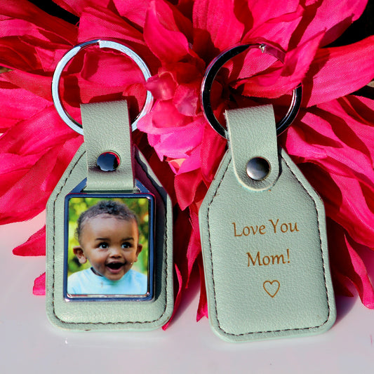 Personalized Double Sided Photo, Drive Safe Keychain, First Time Dad Mom Gift - Birthday, Anniversary, Unique PopPop, Fathers Day Gifts