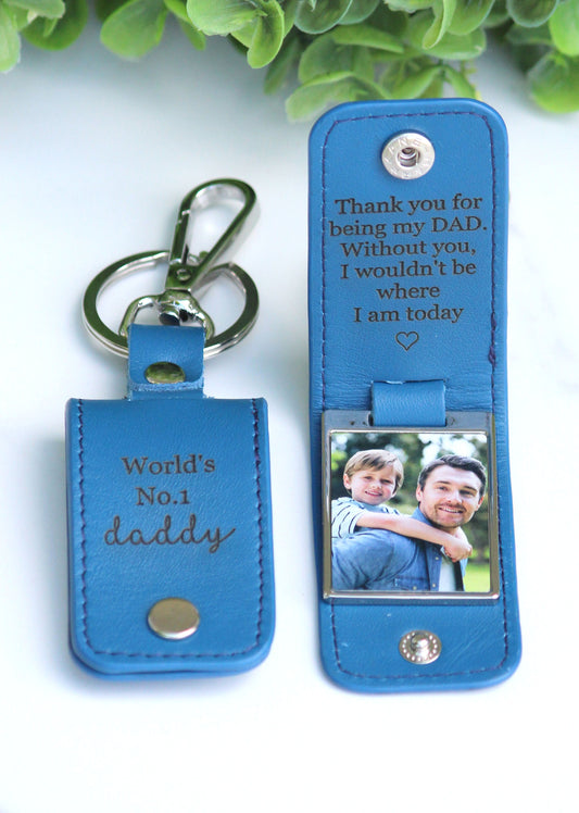 Fathers Day Gift, Gifts for Dad, Drive Safe, First Time Dad Gift, Grandpa Gift, Custom Leather Keychain - Birthday, Anniversary Gift