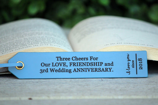 Personalized Leather Bookmark, Customized Gift, Book Lover, Gift for Readers - Birthday - Anniversary - Unique Father's Day Gifts