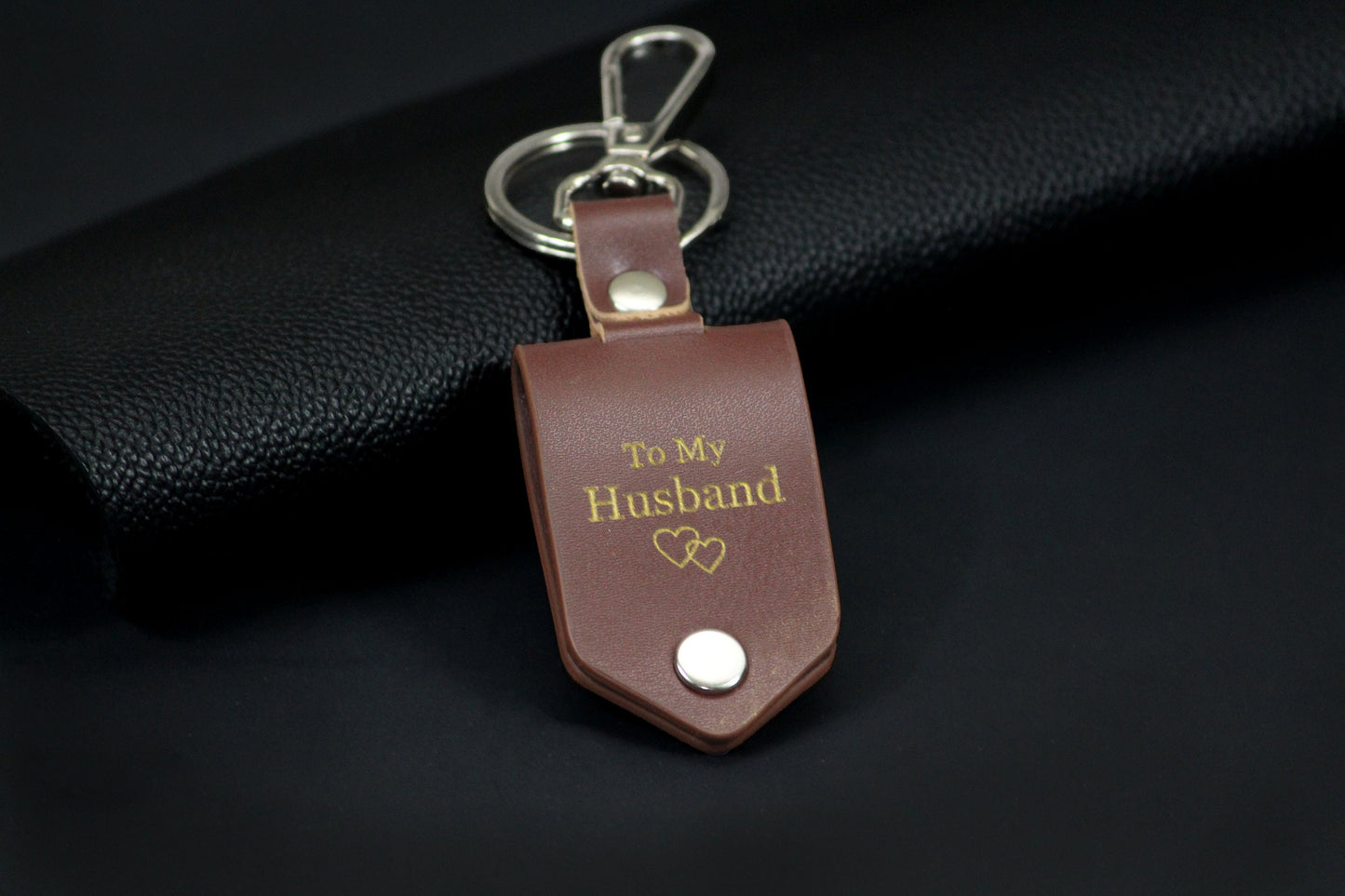 Father's Day, Custom Leather Keychain, Customizable keychain, Personalized Photo, Drive Safe Keychain, First Time Dad Mom Gift
