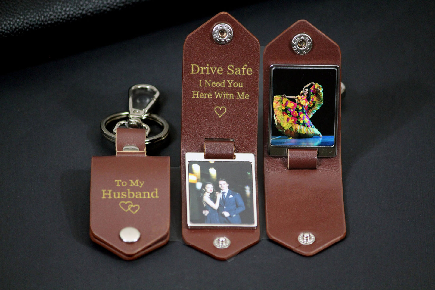 Mother's Day, Personalized Leather, Memorial Gift , Remembrance, Drive Safe, Loss of a Loved One - Birthday, Anniversary, Wedding Gift