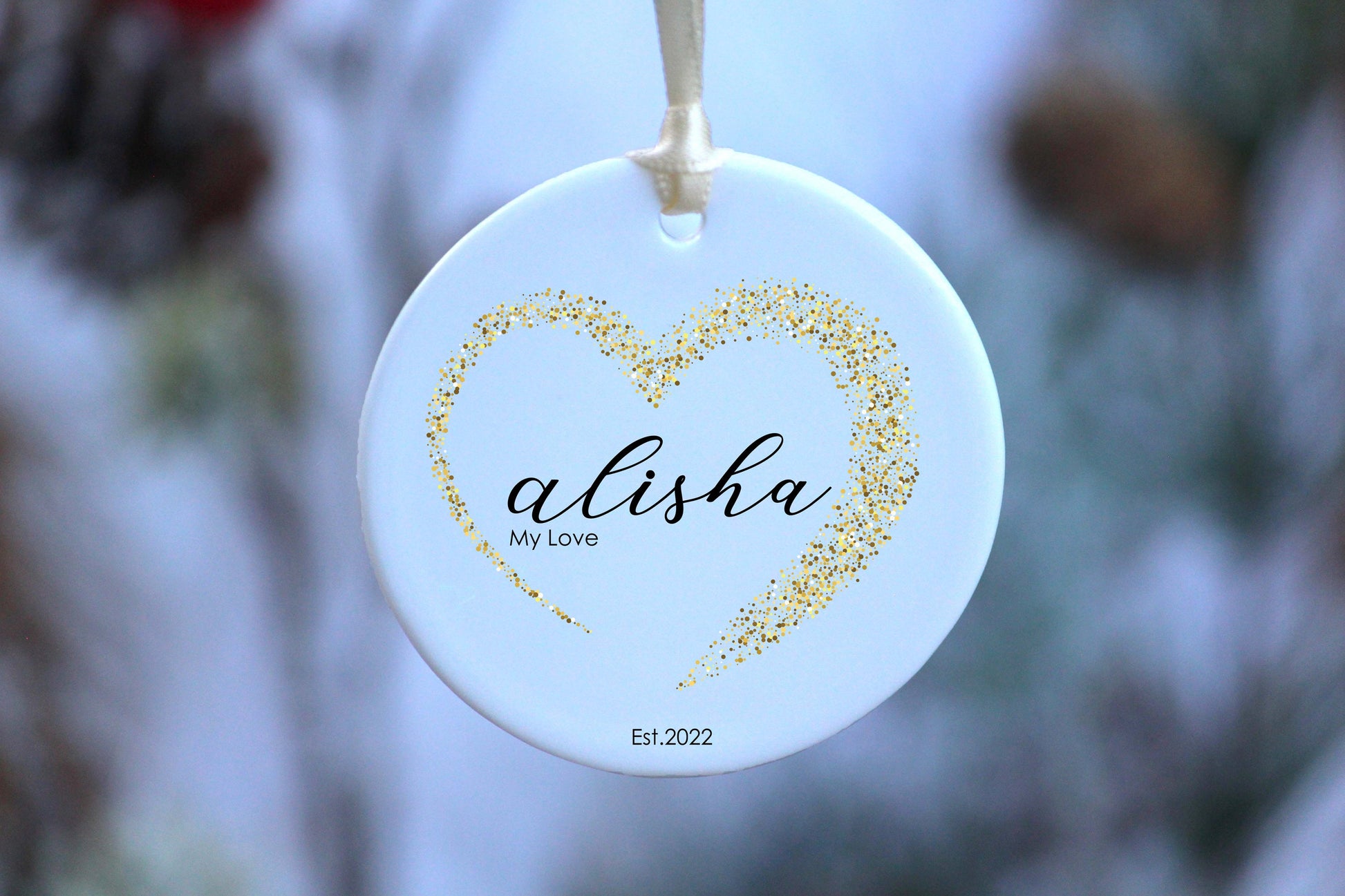 Our First Christmas Married as Mr and Mrs Ornament - Personalized First Christmas Engaged Ornament - Newly Engaged Gift for Christmas